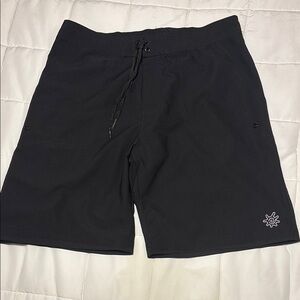UV Skinz Swim Trunks Board Shorts Black UPF 50+ Pockets